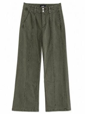 PAIGE Olive Green High Rise Wide Leg Utility Pants Size 25